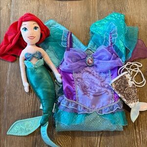 The Little Mermaid Princess Ariel Costume Dress /doll /purse small 5/6
